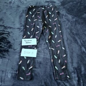 Gymboree girls size 5 brown shoe designed leggings
